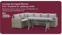 Leen Bakker Lounge diningset Blanes Incl. kussens en opbergruimte aanbieding