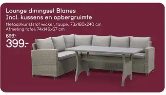 Leen Bakker Lounge diningset Blanes Incl. kussens en opbergruimte aanbieding