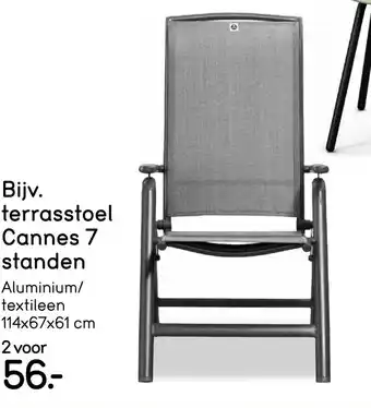 Leen Bakker Tterrasstoel Cannes 7 standen aanbieding