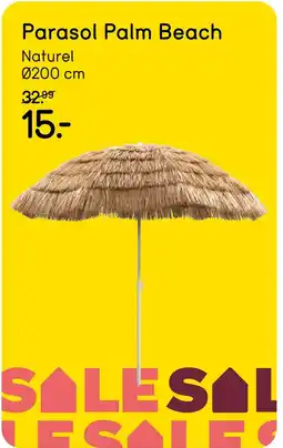 Leen Bakker Parasol Palm Beach aanbieding
