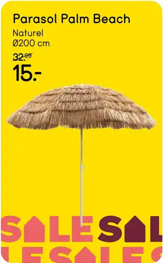 Leen Bakker Parasol Palm Beach aanbieding