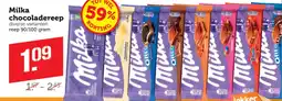 Dagwinkel Milka chocoladereep aanbieding