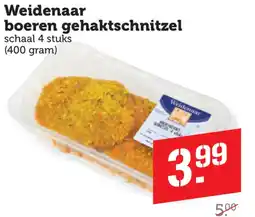 Dagwinkel Weidenaar boeren gehaktschnitzel aanbieding