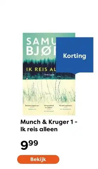 The Read Shop Munch & Kruger 1 - Ik reis alleen aanbieding
