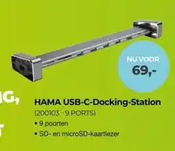 EP Beerepoot HAMA USB-C-Docking-Station (200103-9 PORTS) aanbieding