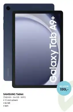 EP Beerepoot SAMSUNG Tablet (TAB A9+ - 64 GB - WIFI) aanbieding