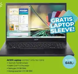 EP Beerepoot ACER Laptop (ASPIRE 7 A715-76G-53FN) aanbieding
