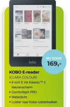 EP Beerepoot KOBO E-reader (CLARA COLOUR) aanbieding