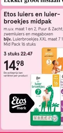 Etos Zwitsal babyverzorging 200 ml aanbieding