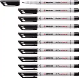 Amazon Overheadstift - STABILO OHPen universal - wateroplosbaar fijn - 10 stuks - zwart aanbieding