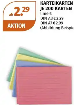 Müller DE Karteikarten JE 200 karten liniert aanbieding
