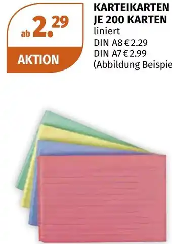 Müller DE Karteikarten JE 200 karten liniert aanbieding