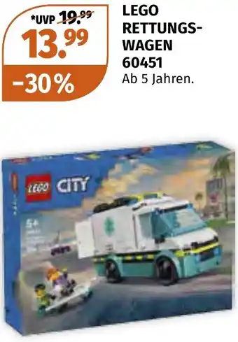 Müller DE Lego rettungs wagen 60451 aanbieding