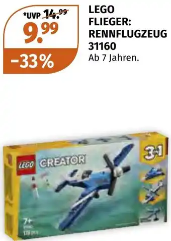 Müller DE LEGO FLIEGER: RENNFLUGZEUG aanbieding