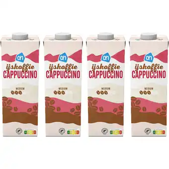 Albert Heijn AH IJskoffie cappuccino 4-pack aanbieding