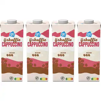 Albert Heijn AH IJskoffie cappuccino 4-pack aanbieding