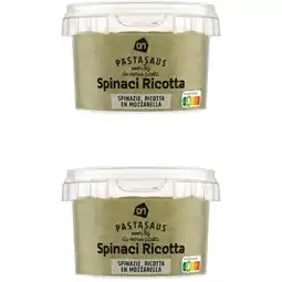 Albert Heijn AH Pastasaus spinazie ricotta 2-pack aanbieding