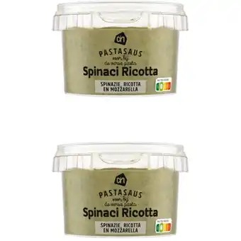 Albert Heijn AH Pastasaus spinazie ricotta 2-pack aanbieding