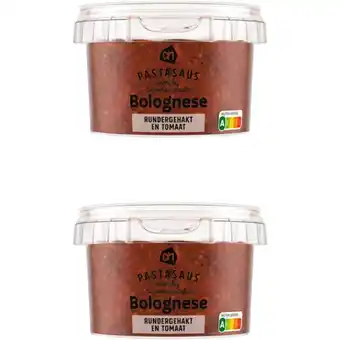 Albert Heijn AH Verse pastasaus bolognese 2-pack aanbieding