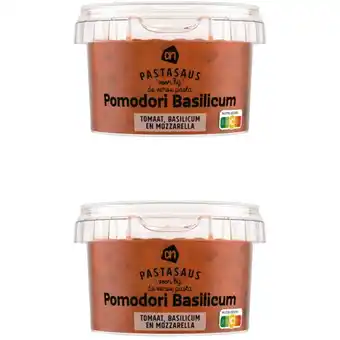 Albert Heijn AH Pastasaus pomodori basilicum 2-pack aanbieding