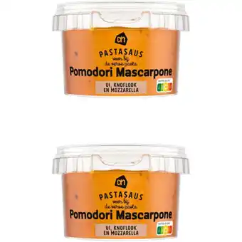 Albert Heijn AH Pastasaus tomaat mascarpone 2-pack aanbieding