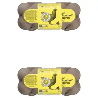 Albert Heijn AH Rondeel eieren M L 2-pack aanbieding