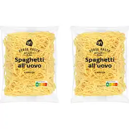 Albert Heijn AH Spaghetti all' uovo 2-pack aanbieding