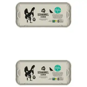 Albert Heijn AH Verse scharreleieren S M 2-pack aanbieding