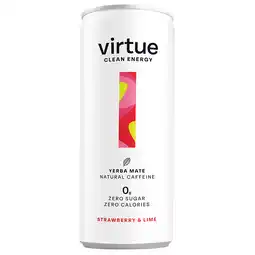 Holland & Barrett Virtue Clean Energy Yerba Mate Strawberry & Lime - 250ml aanbieding