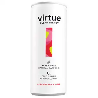 Holland & Barrett Virtue Clean Energy Yerba Mate Strawberry & Lime - 250ml aanbieding