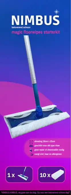 De Online Drogist Nimbus Magic Floorwipes Starterkit aanbieding