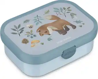 Intratuin Mepal broodtrommel Campus Forest Friends blauw 17,8 x 13,2 x 6,1 cm aanbieding