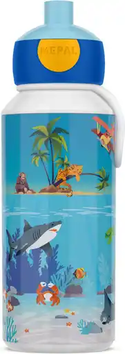 Intratuin Mepal drinkfles pop-up Campus Tropical Ocean blauw 400 ml aanbieding