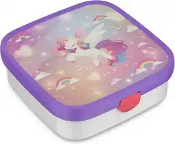 Intratuin Mepal Bento broodtrommel Campus Unicorn Glow 18,4 x 18,2 x 6,5 cm aanbieding