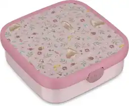 Intratuin Mepal Bento broodtrommel Campus Fairy Garden roze 18,4 x 18,2 x 6,5 cm aanbieding