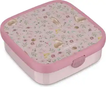 Intratuin Mepal Bento broodtrommel Campus Fairy Garden roze 18,4 x 18,2 x 6,5 cm aanbieding