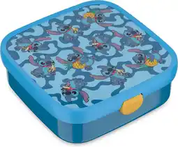 Intratuin Mepal Bento broodtrommel Campus Stitch blauw 18,4 x 18,2 x 6,5 cm aanbieding