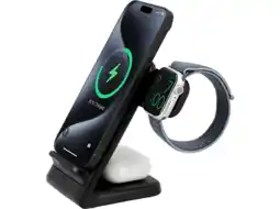 MediaMarkt Just In Case 3-in-1 15w Snelladen Draadloze Oplader aanbieding