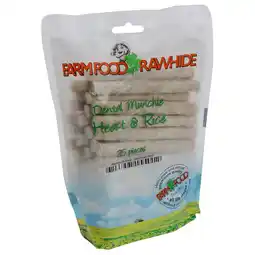 Pets Place Farm Food Rawhide Dental Munchie Hart - Hondensnacks - Rund 10 cm 35x8 g aanbieding