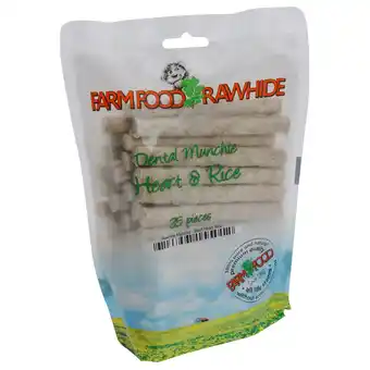 Pets Place Farm Food Rawhide Dental Munchie Hart - Hondensnacks - Rund 10 cm 35x8 g aanbieding