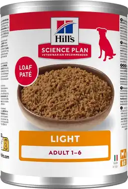 Pets Place Hill's Canine Blik Adult Light - Hondenvoer - Kip 370 g aanbieding