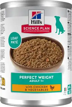 Pets Place Hill's Canine Blik Adult Perfect Weight - Hondenvoer - Kip Groente 363 g aanbieding