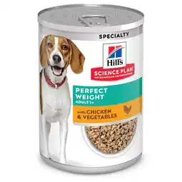 Pets Place Hill's Canine Blik Adult Perfect Weight - Hondenvoer - Kip Groente 363 g aanbieding