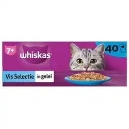 Pets Place Whiskas 7+ Senior Selectie In Gelei Maaltijdzakjes Multipack - Kattenvoer - Vis Groente 40x85 g aanbieding