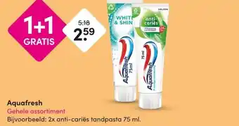DA Aquafresh Gehele assortiment aanbieding