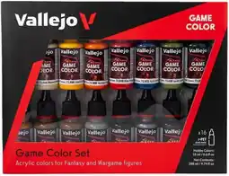 Amazon Vallejo Game Color Acrylverf Beginnerset, Op Kleur Gesorteerd, 16-Delige Set aanbieding