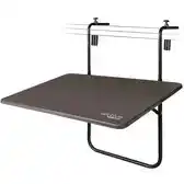 Bol.com HIXA Aktive Balkontafel - Inklapbaar - Hangend - Zwart - 60x40x60cm aanbieding