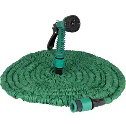 Bol.com Deluxa Flexibele Tuinslang 20M+ - Sproeikop Tuinslang 7x - Uitrekbare Tuinslang - Waterslang - Groen aanbieding