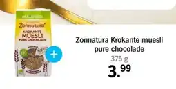 Albert Heijn Zonnatura Krokante muesli pure chocolade aanbieding