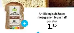 Albert Heijn AH Biologisch Zaans meergranen bruin half aanbieding